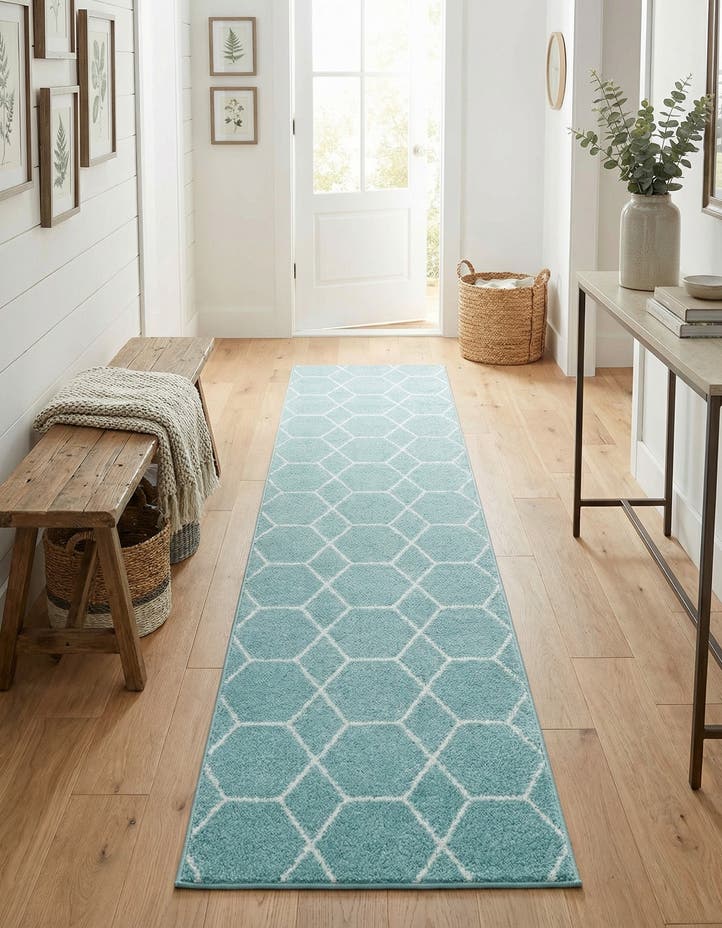 2' x 13' Lattice Frieze Runner Rug