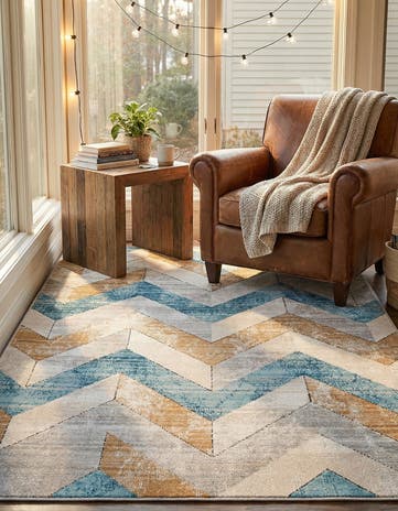 Blue Leipzig Rug