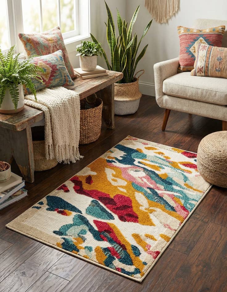 Detail image of 2' x 3' Easy-Clean Casablanca Indoor / Outdoor Rug