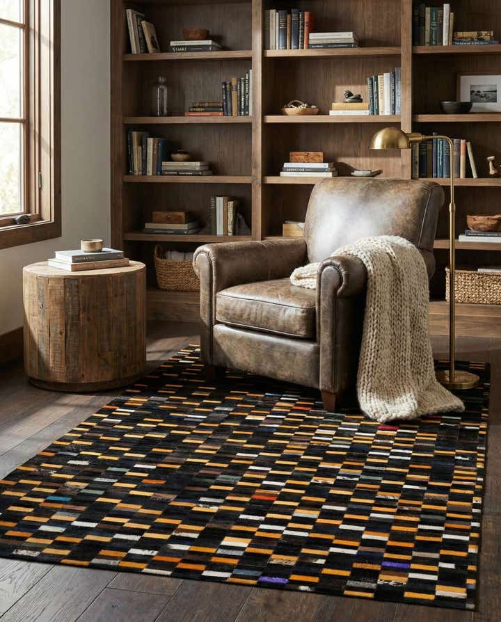 5' 1 x 8' Cowhide - Patchwork Rug