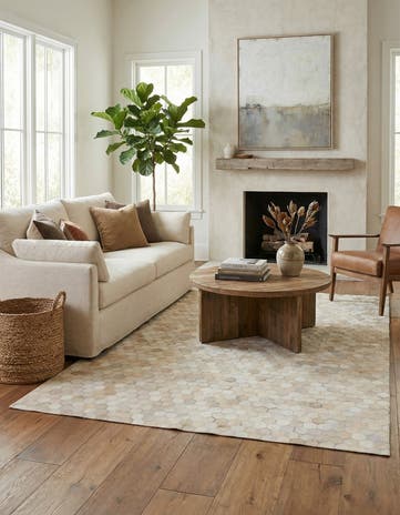 4' 11 x 7' 11 Cowhide Stocks Rug