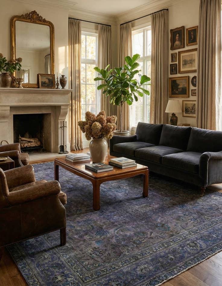 Detail image of 9' 5 x 12' 7  Hand Knotted Ultra Vintage Persian Wool Rug