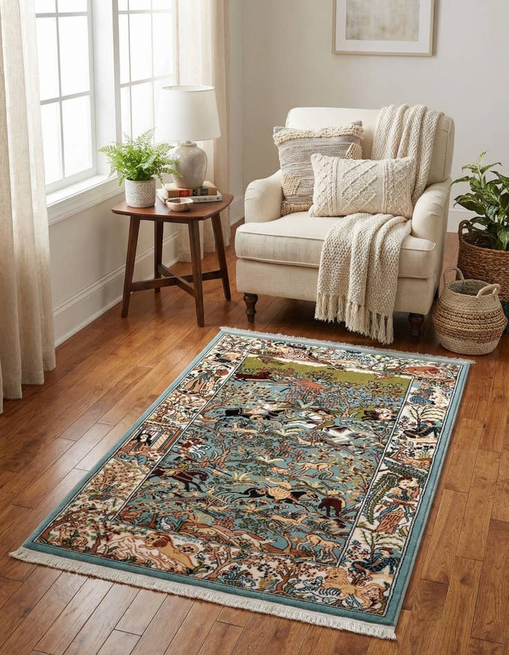 Detail image of 2' 7 x 4' Nain Design Rug