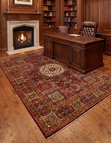 5' 8 x 7' 6 Hand Knotted Mamluk Ziegler Rug
