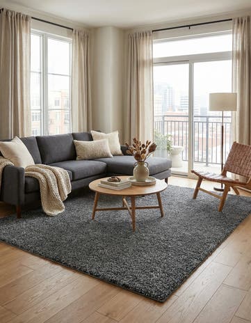 8' x 10' Soft Solid Shag Rug