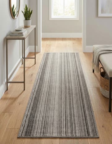 Gray Gemstone Runner Rug