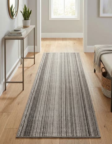 Gray Gemstone Runner Rug