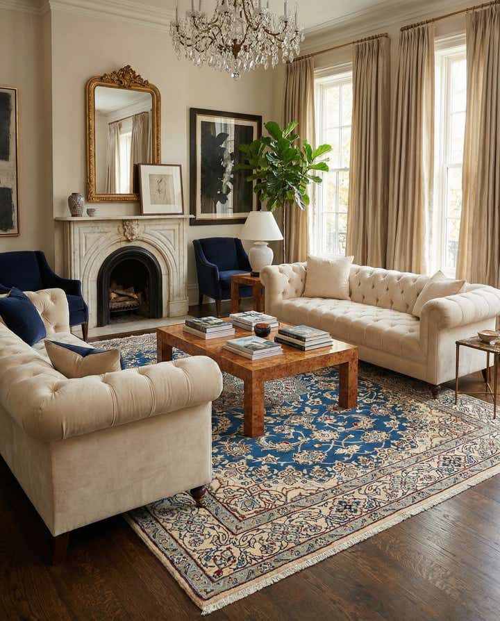 6' 10 x 10' Nain Wool Rug