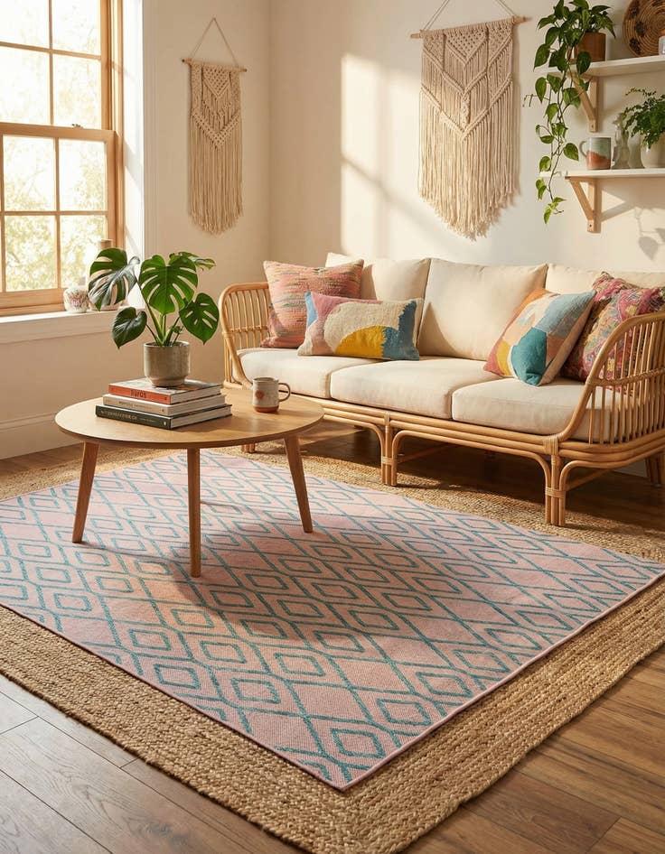 Detail image of 5' 3 x 8' Easy-Clean Jill Zarin Turks and Caicos Indoor / Outdoor Rug