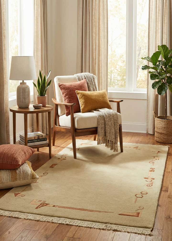 3' x 5' 4 Hand Knotted Nepal Wool Rug