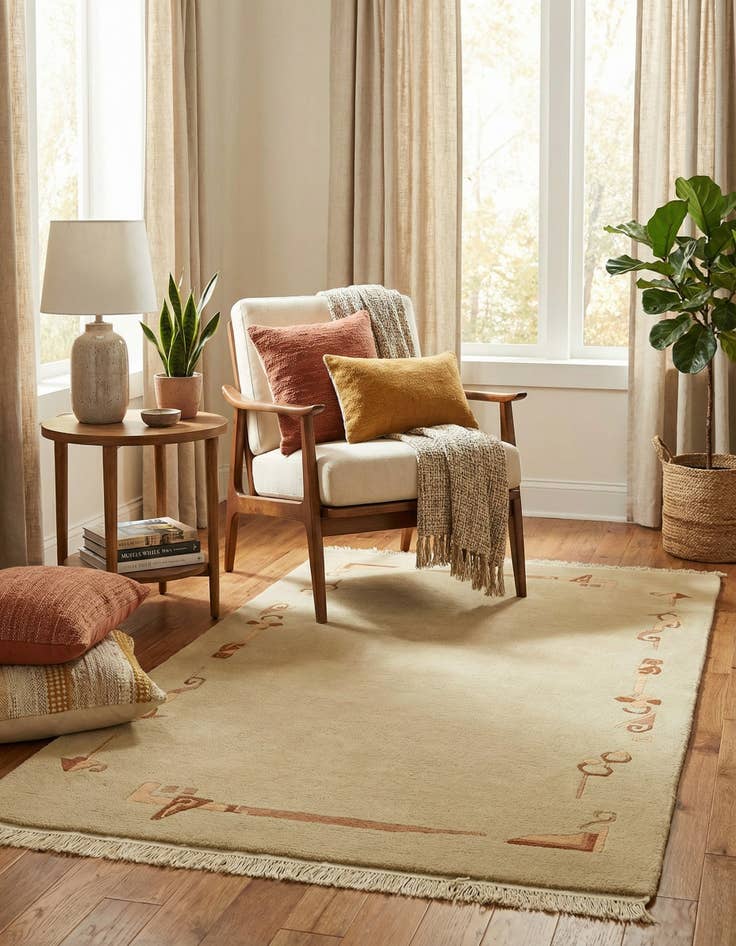 Detail image of 3' x 5' 4  Hand Knotted Nepal Wool Rug