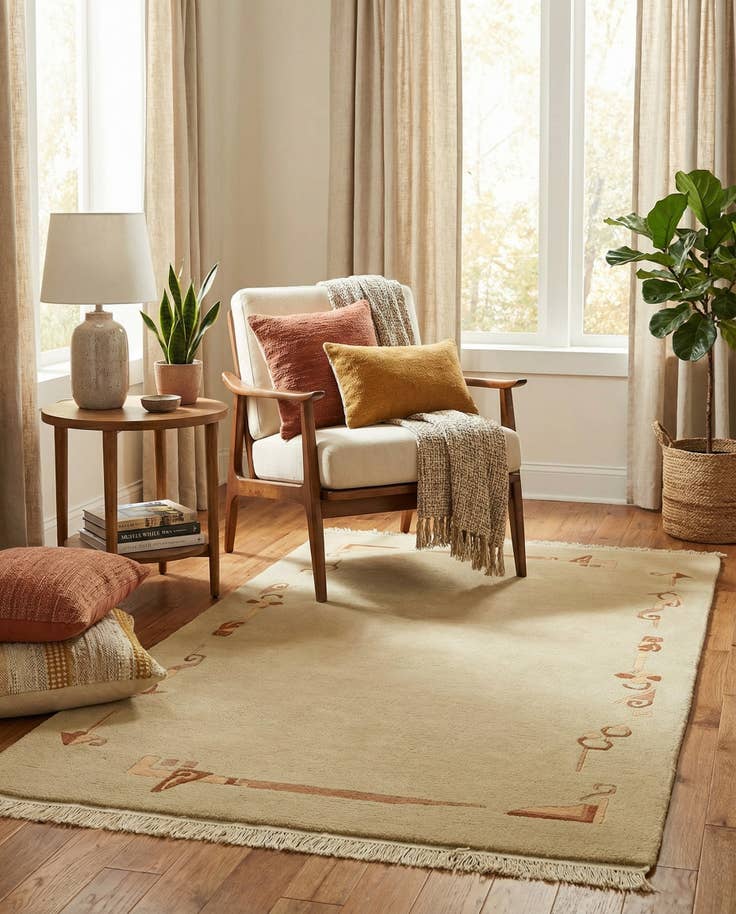 Detail image of 3' x 5' 4 Hand Knotted Nepal Wool Rug