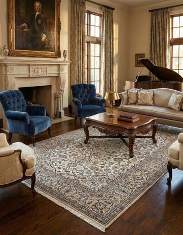 8' x 11' 6 Kashan Wool Rug