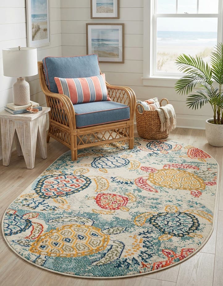 3' 3 x 5' 3 Washable Amalfi Oval Rug
