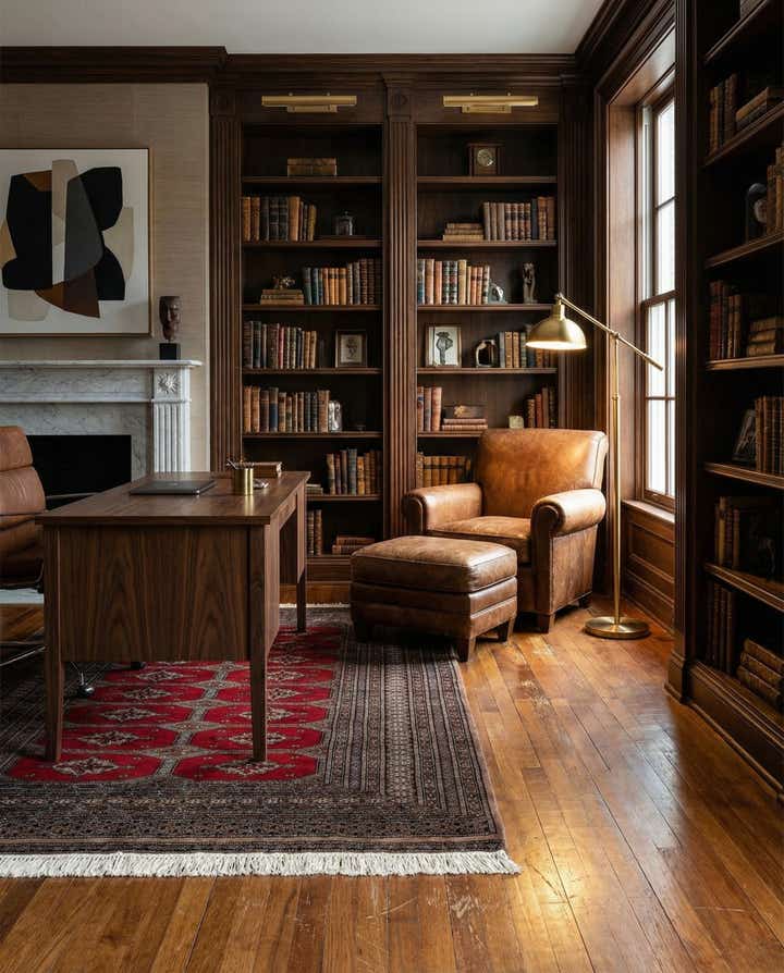 4' 3 x 6' Hand Knotted Bokhara Wool Rug