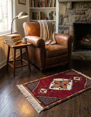 1' 9 x 3' 4 Hand Knotted Anatolian Wool Rug
