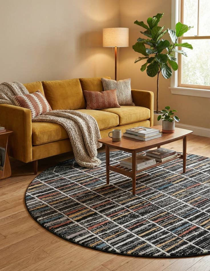 Detail image of 7' x 7' Aramis Round Rug