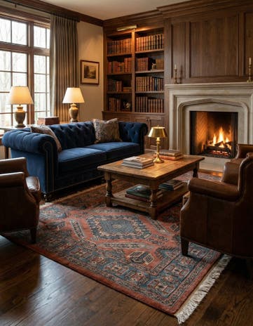 4' 3 x 5' 8 Hand Knotted Bokhara Oriental Wool Rug