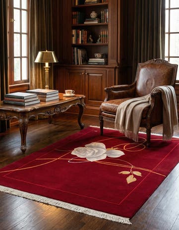 5' 7 x 7' 10 Hand Knotted Darya Wool Rug