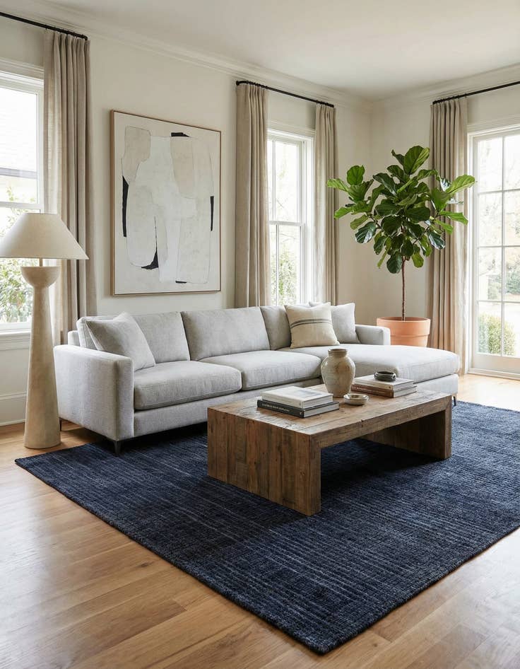 Detail image of  6' 2 x 9' 9  Hand Knotted Darya Wool Rug