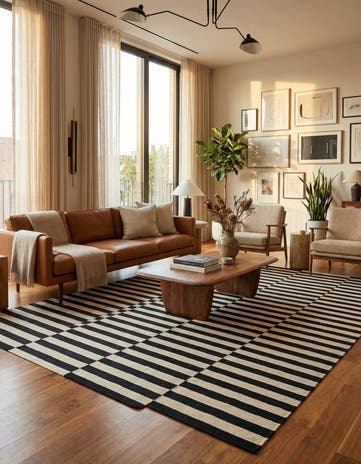 6' 8 x 9' 10 Hand Woven Kilim Modern Wool Rug