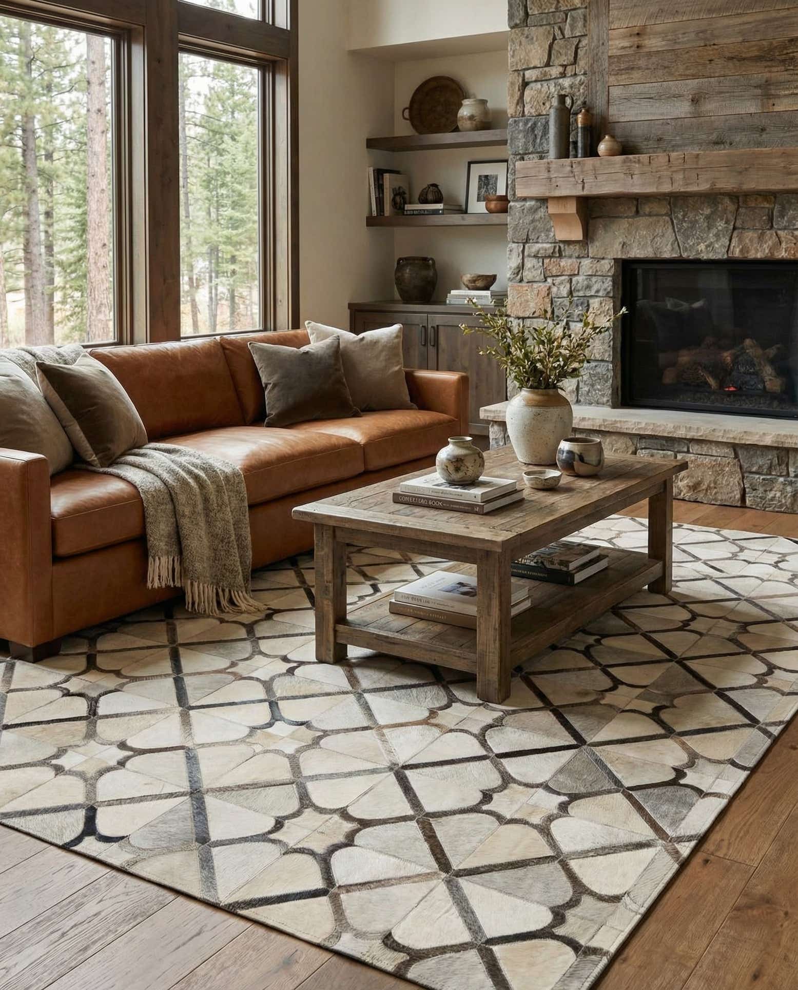 5' x 7' 11 Cowhide - Patchwork Rug