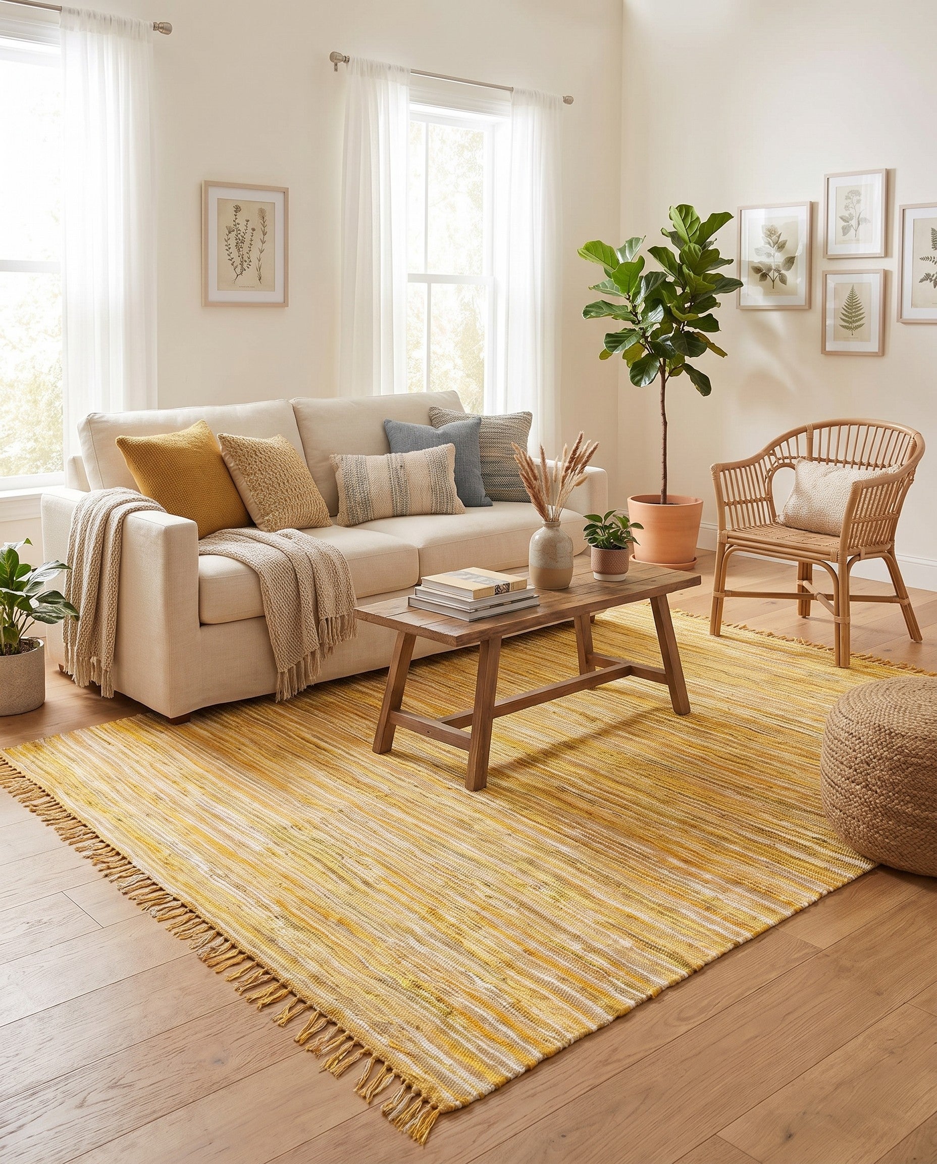 8' x 10' Hand Woven Chindi Cotton Rug