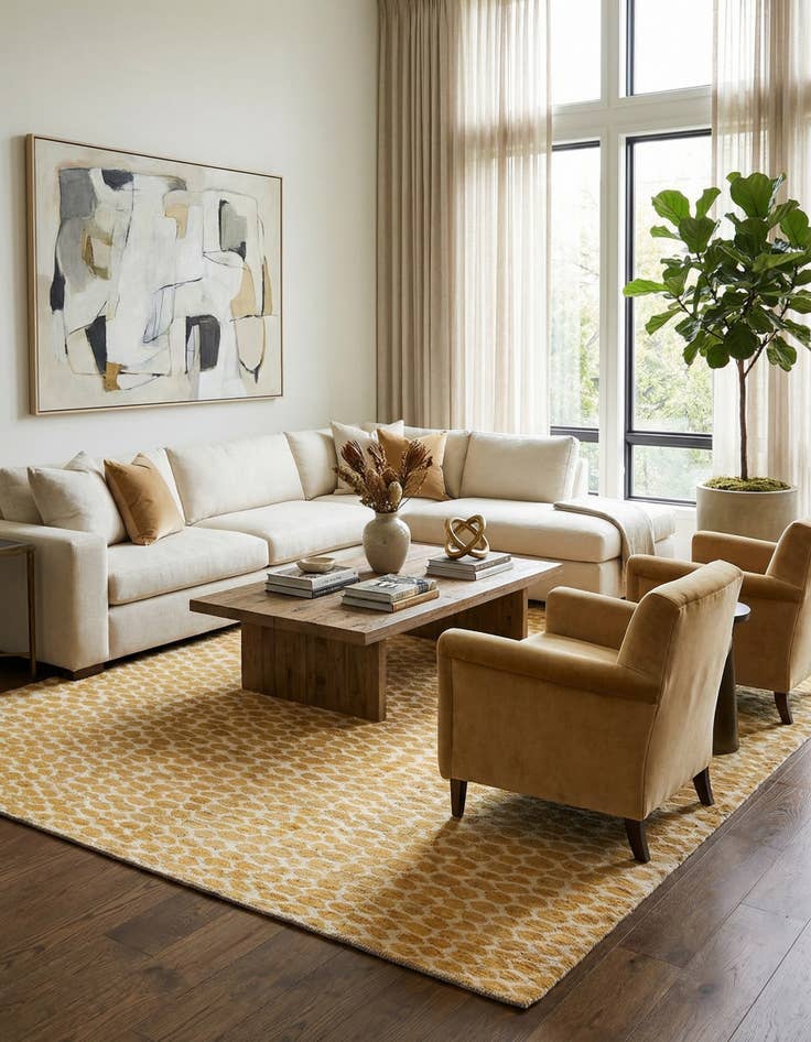 Detail image of 9' 2 x 12' 10  Hand Knotted Darya Wool Rug