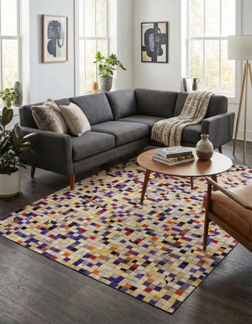 5' 1 x 7' 11 Cowhide - Patchwork Rug