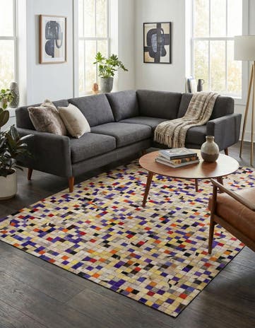 5' 1 x 7' 11 Cowhide - Patchwork Rug