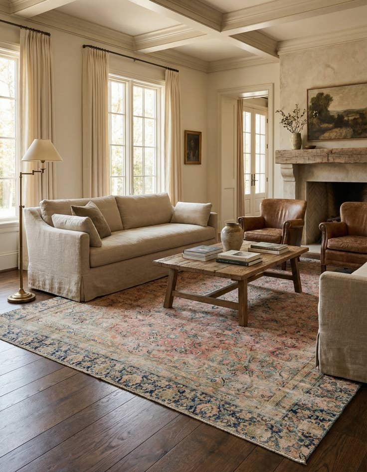 Detail image of 7' 4 x 11' 4  Hand Knotted Ultra Vintage Persian Wool Rug