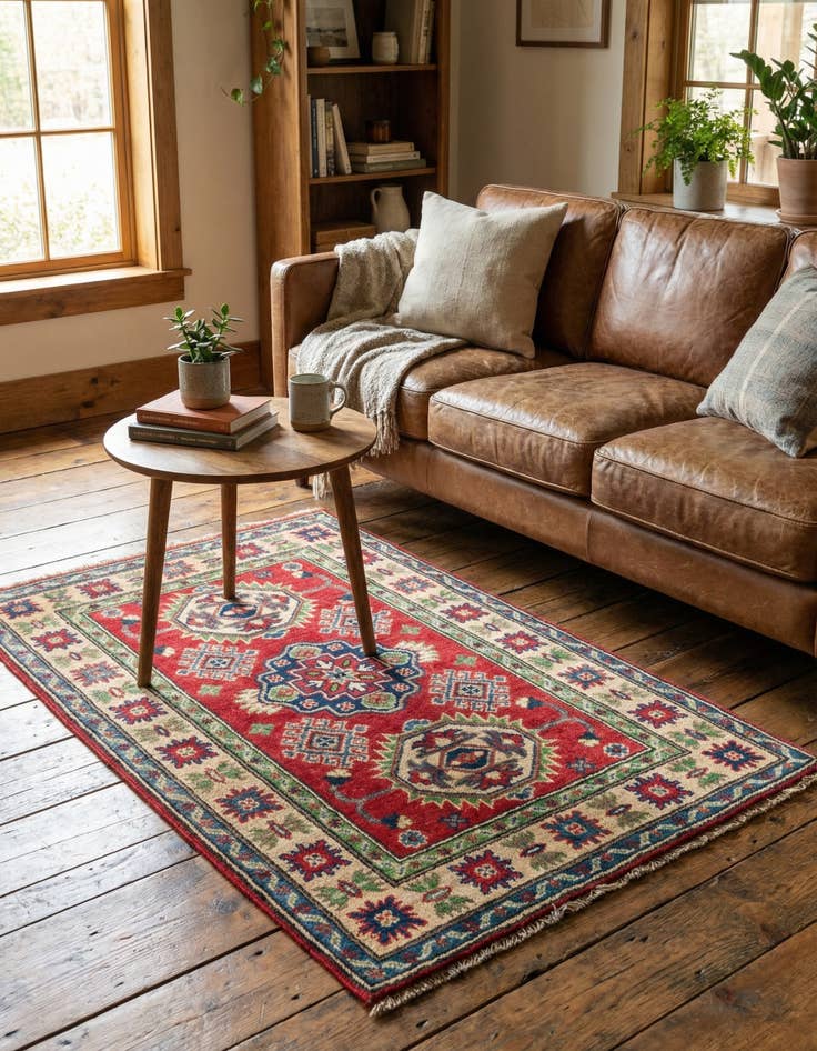 Detail image of 2' 7 x 4' 2  Hand Knotted Kazak Rug