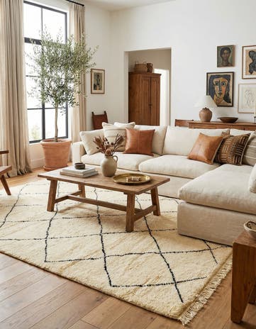 6' 10 x 10' 4 Hand Knotted Moroccan Wool Rug