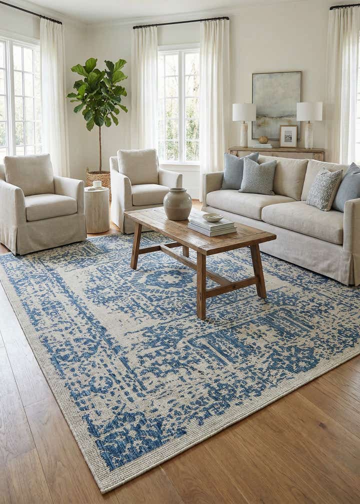 10' x 13' Easy-Clean Traditional Indoor / Outdoor Rug