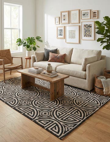 6' 1 x 9' Hand Woven Chenille Jute Rug