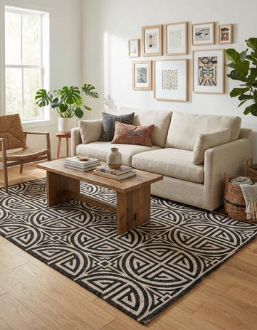 6' 1 x 9' Hand Woven Chenille Jute Rug