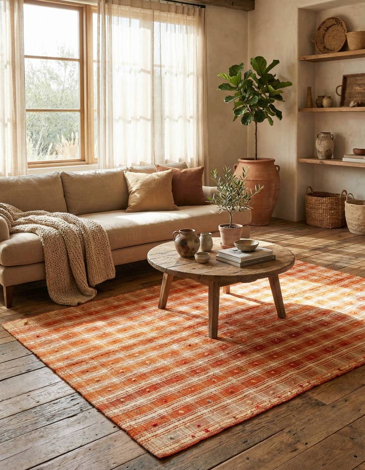 Detail image of 4' 5 x 7' 4 Jajim Rug