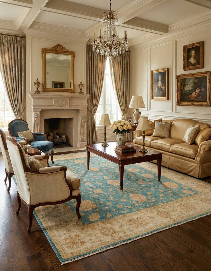 Detail image of 8' 4 x 9' 9 Kaizar Wool Rug