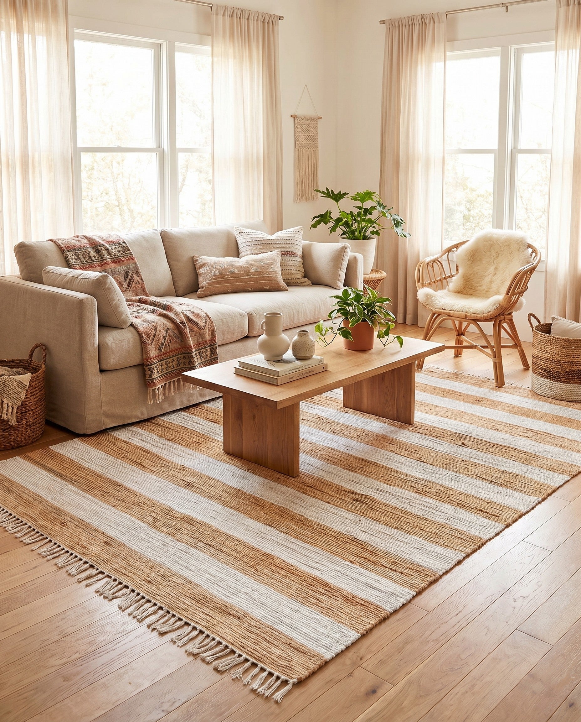 6' 1 x 9' Hand Woven Chindi Rag Rug