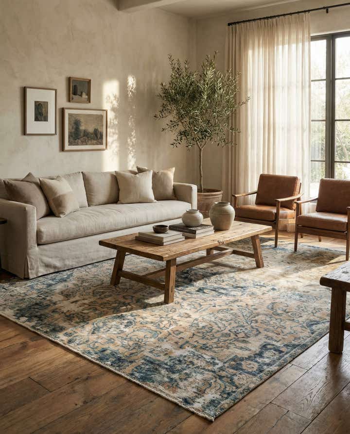 5' 4 x 8' 6 Hand Knotted Ultra Vintage Persian Wool Rug