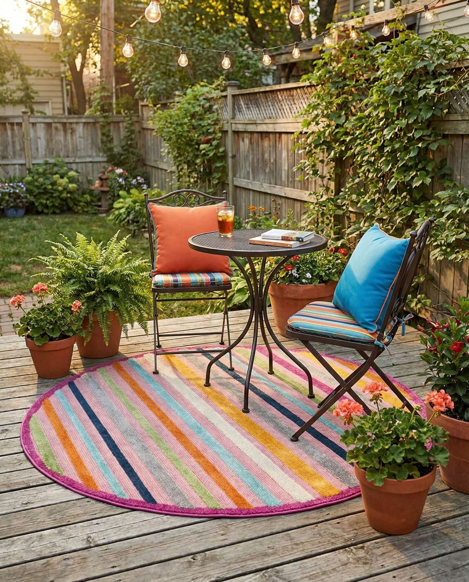 5' 3 x 5' 3 Easy-Clean Aruba Indoor / Outdoor Round Rug