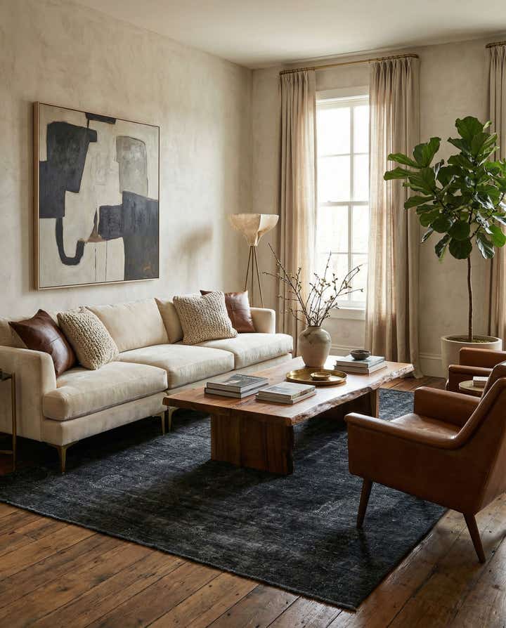 6' 10 x 9' 7 Hand Knotted Ultra Vintage Persian Wool Rug