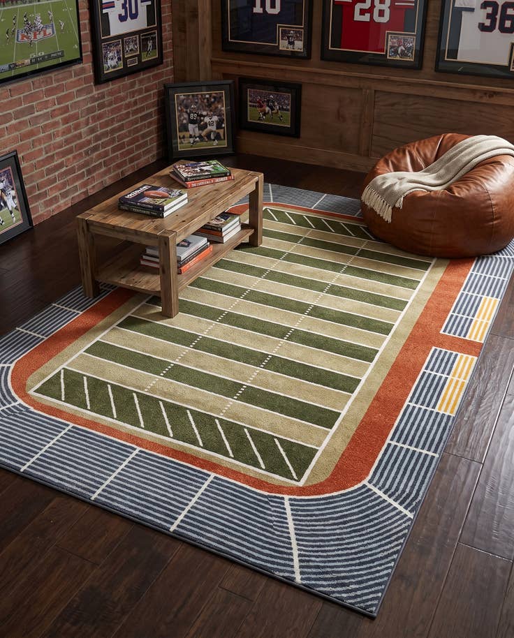 Detail image of 5' 3 x 8' Sports Washable Rug