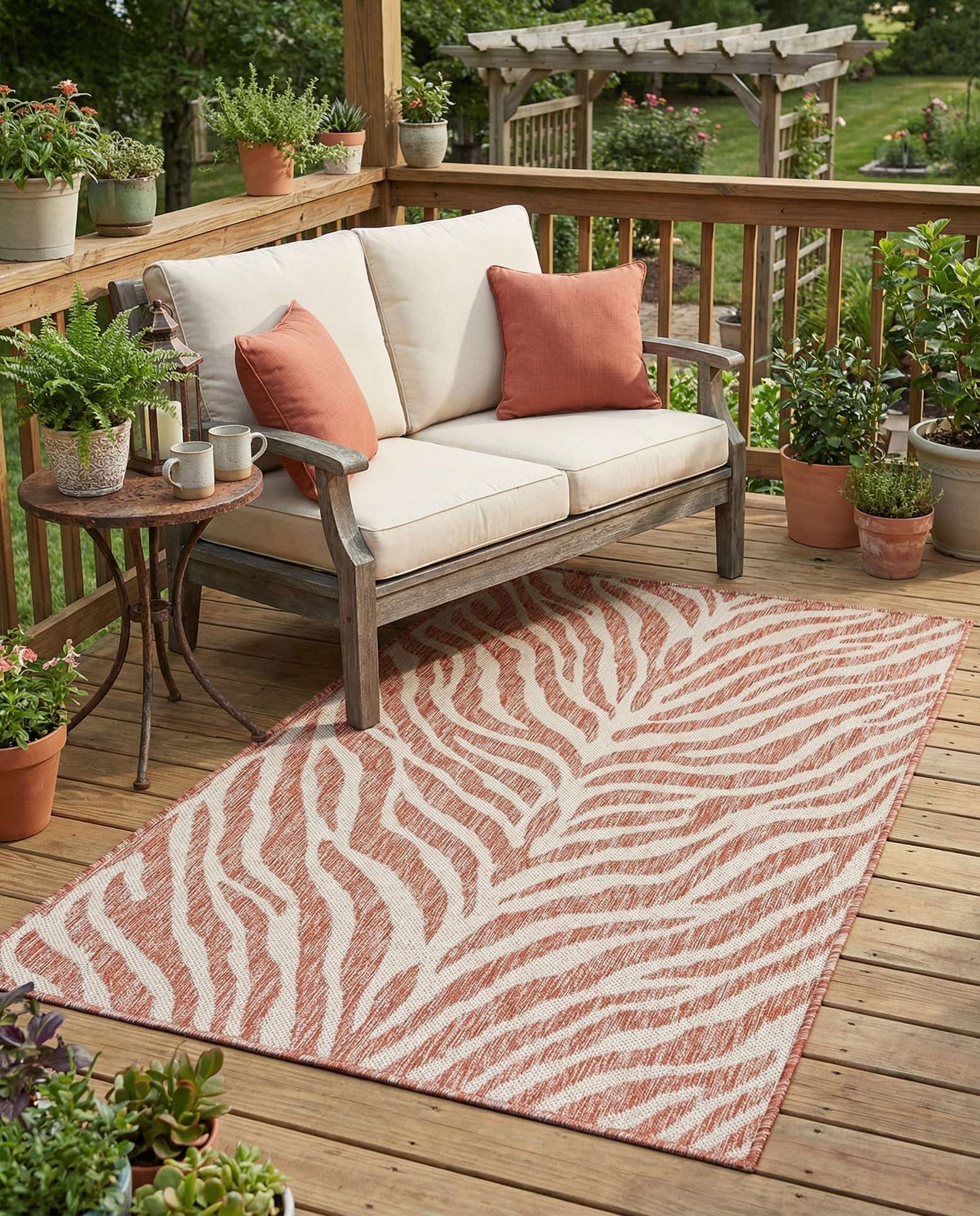 3' x 5' 3 Easy-Clean Safari Indoor / Outdoor Rug