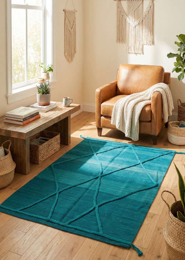 3' 6 x 5' Hand Knotted Moroccan Wool Rug