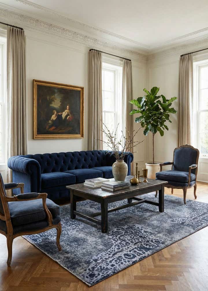 6' 5 x 9' 9 Vintage Royal Wool Rug