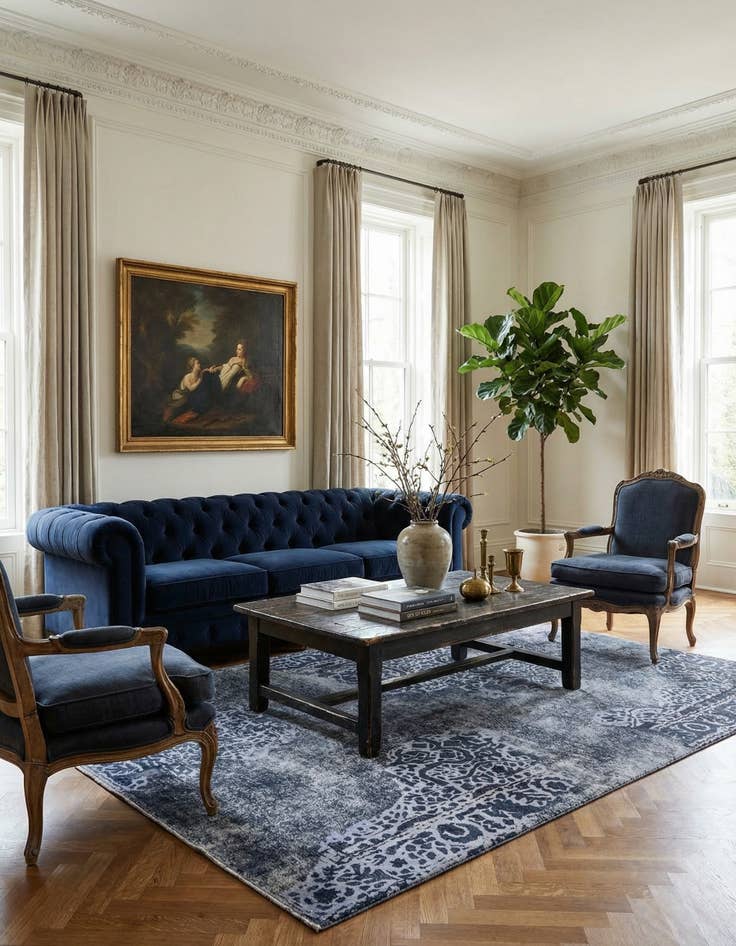 Detail image of 6' 5 x 9' 9 Vintage Royal Wool Rug