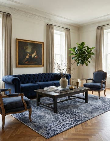 6' 5 x 9' 9 Vintage Royal Wool Rug