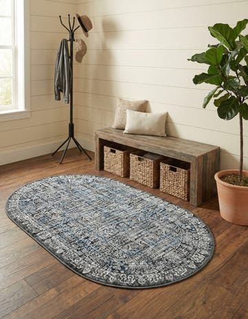 Gray Aarhus Oval Rug