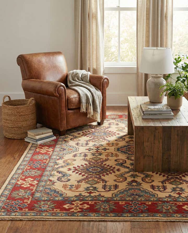 5' 8 x 7' 10 Hand Knotted Kazak Rug